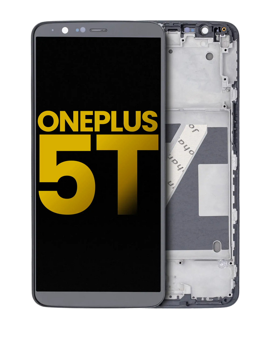 OLED-Montage mit Rahmen für OnePlus 5T (Refurbished) (Schwarz)