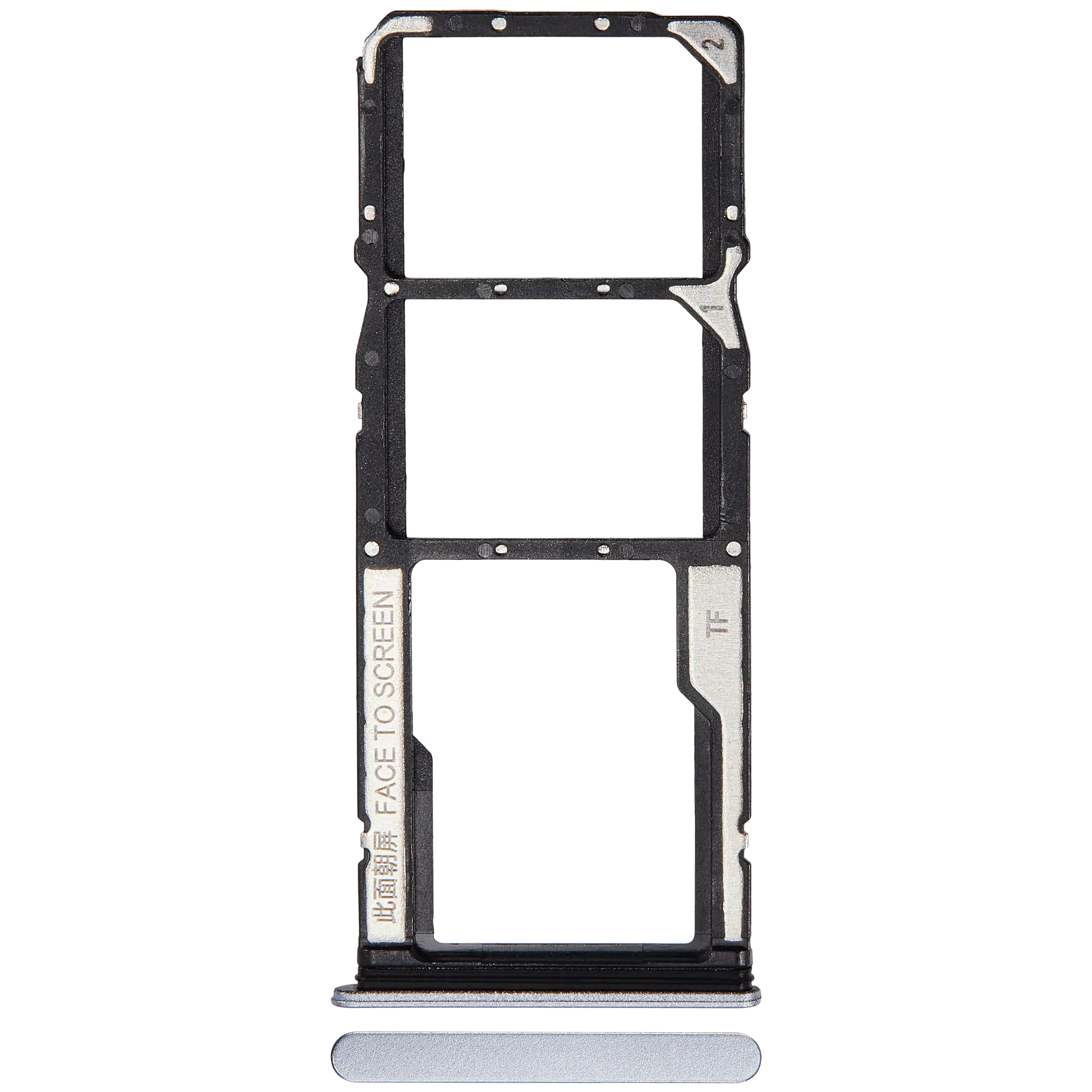 Dual-SIM-Kartenfach für Xiaomi Redmi 11 Prime 5G / Note 11E 5G (Chrome Silver)