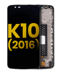 LCD-Display mit Rahmen für LG K10 (2016) (Refurbished) (Schwarz)