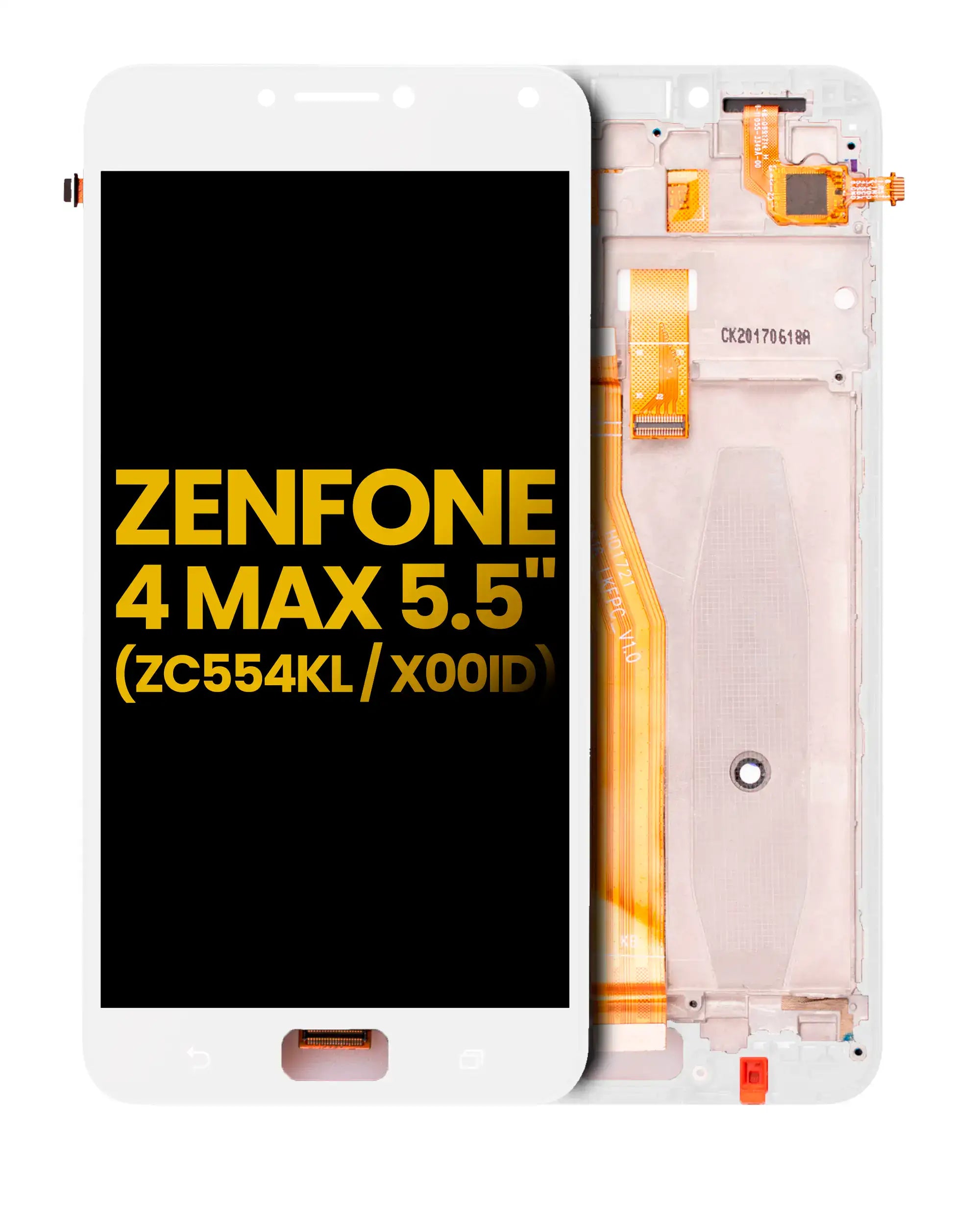 LCD-Display mit Rahmen Asus ZenFone 4 Max Pro/Plus Refurbished Weiß