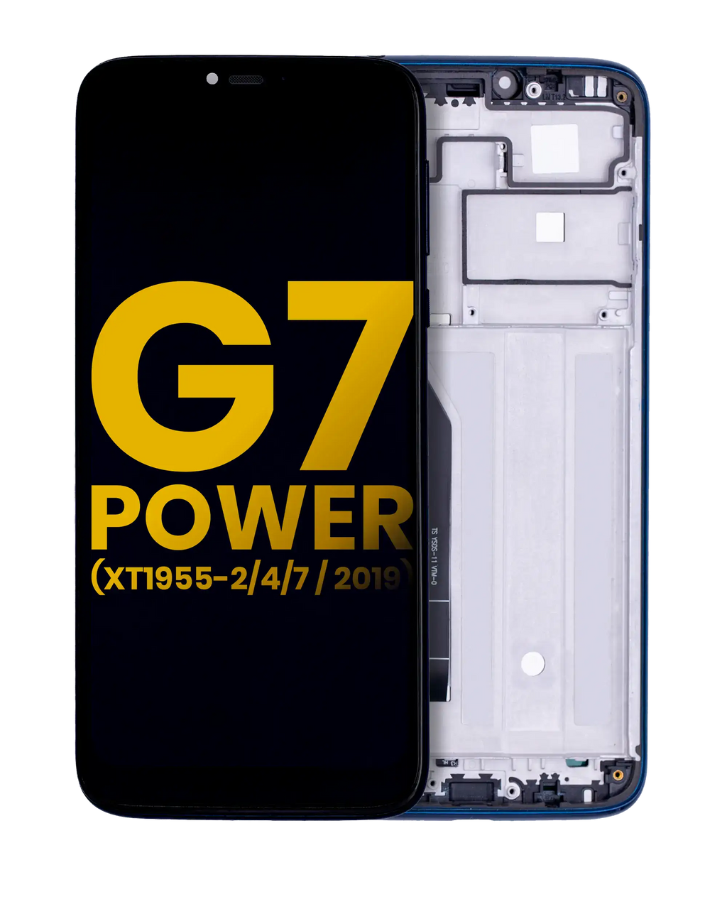LCD Display with Frame for Motorola Moto G7 Power (XT1955-2/4/7 / 2019) (International Version) (154MM) (Refurbished) (Marine Blue)