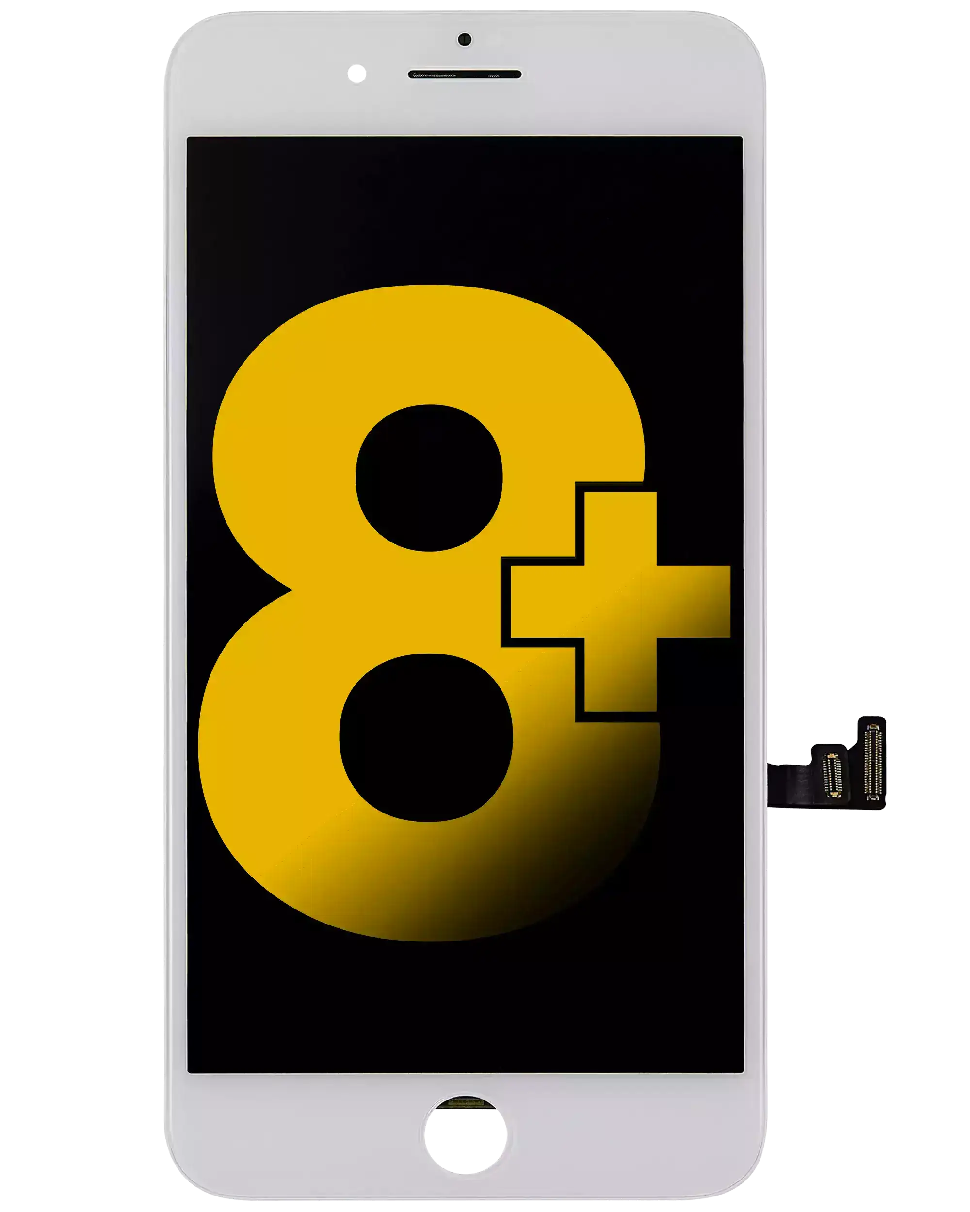 LCD-Display mit Stahlplatte für iPhone 8 Plus (Refurbished) (Weiß)