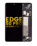 OLED Display with Frame for Motorola Moto Edge 50 Pro (XT2403 / 2024) (Refurbished) (Black Beauty)