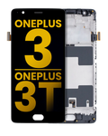 OLED Display with Frame for OnePlus 3 / OnePlus 3T (Refurbished, Black)