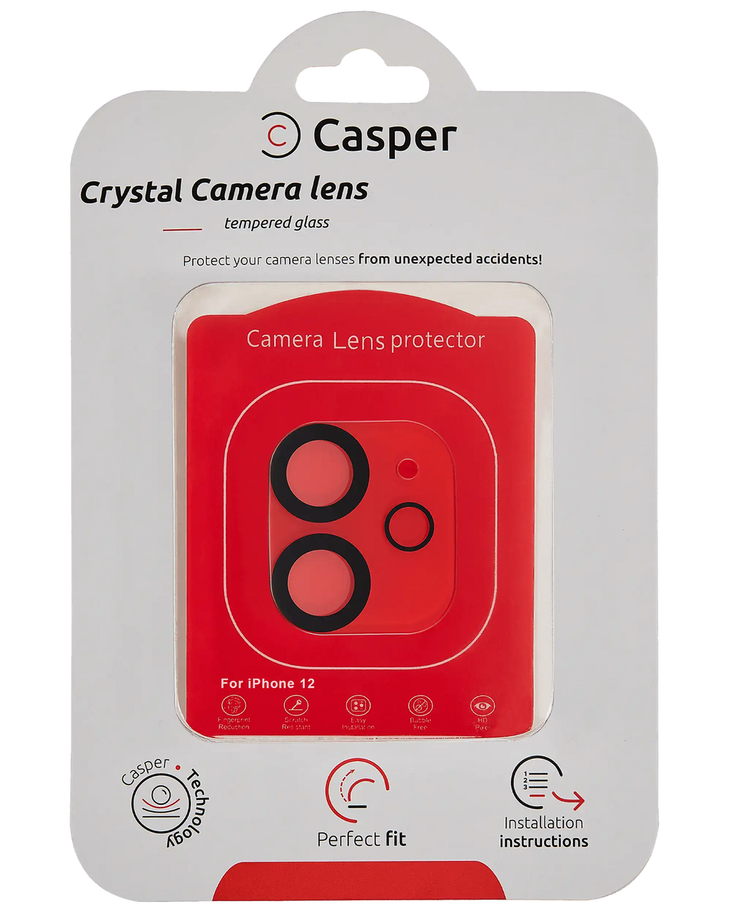 Casper Camera Lens Protector for iPhone 12 Pro (Crystal Full Cover)