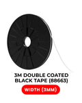 Tesa Doppelseitiges Polyester-Klebeband (3mm x 25m) Modell 88663