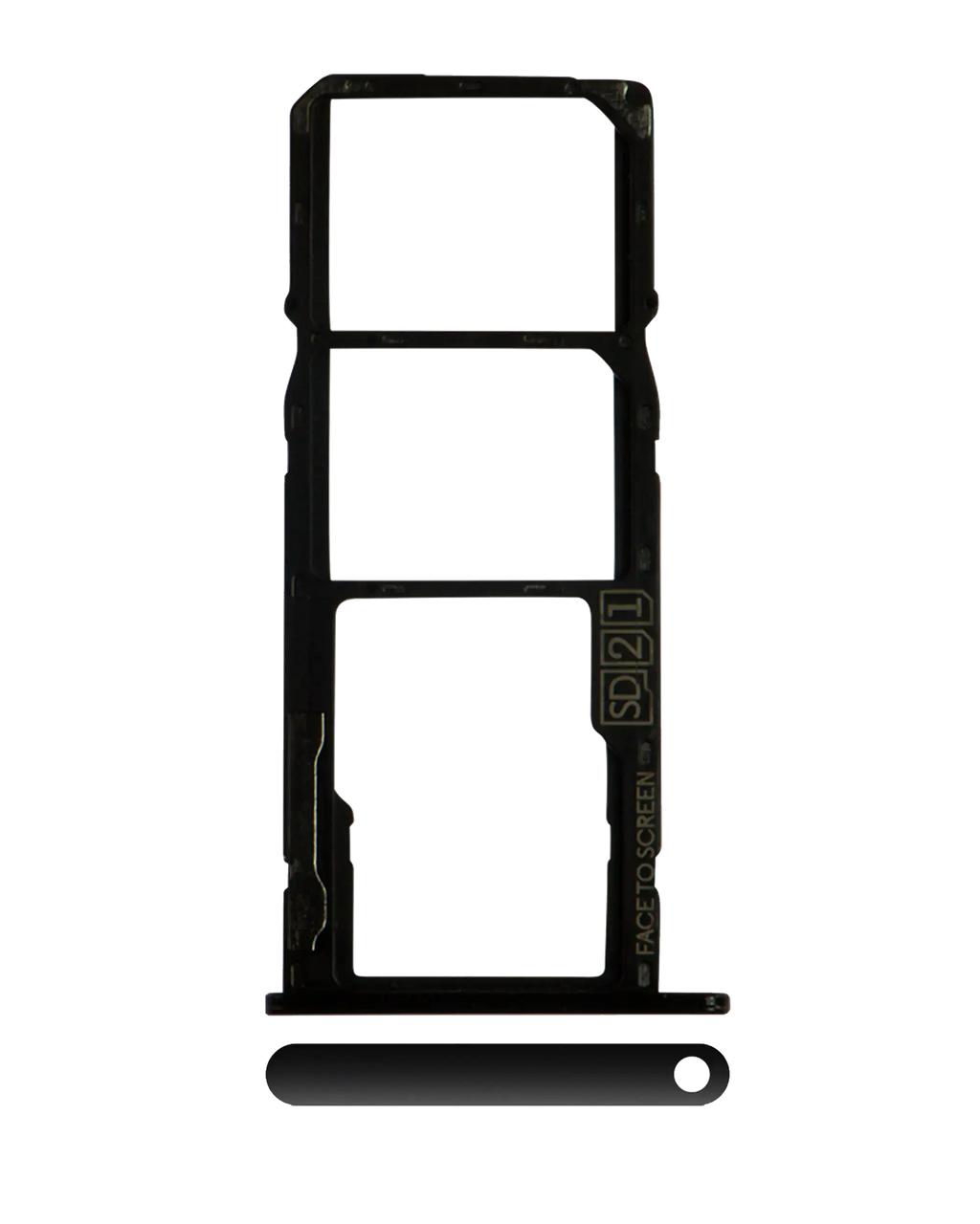 Dual-SIM-Kartenfach für Motorola Moto G7 Power - Ceramic Black
