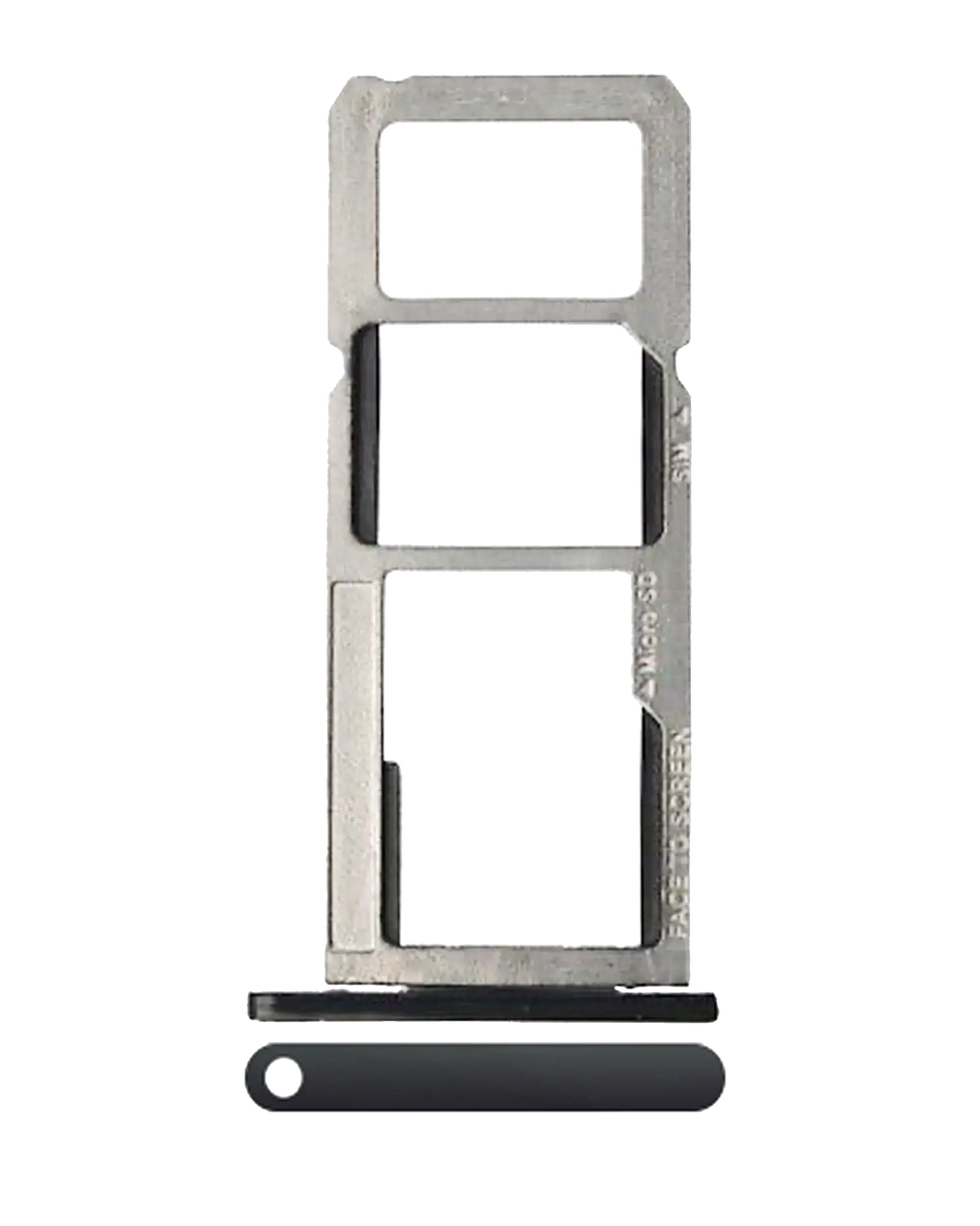 Dual SIM Card Tray for Motorola Moto G6 Play / G6 Forge (XT1922 / 2018) (Black)