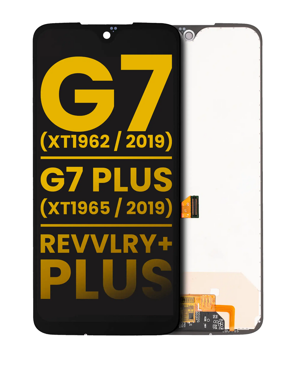 Frameless LCD Display for Motorola Moto G7 (XT1962/2019), G7 Plus (XT1965/2019) and T-Mobile Revvlry+ Plus (Refurbished) (All Colors)