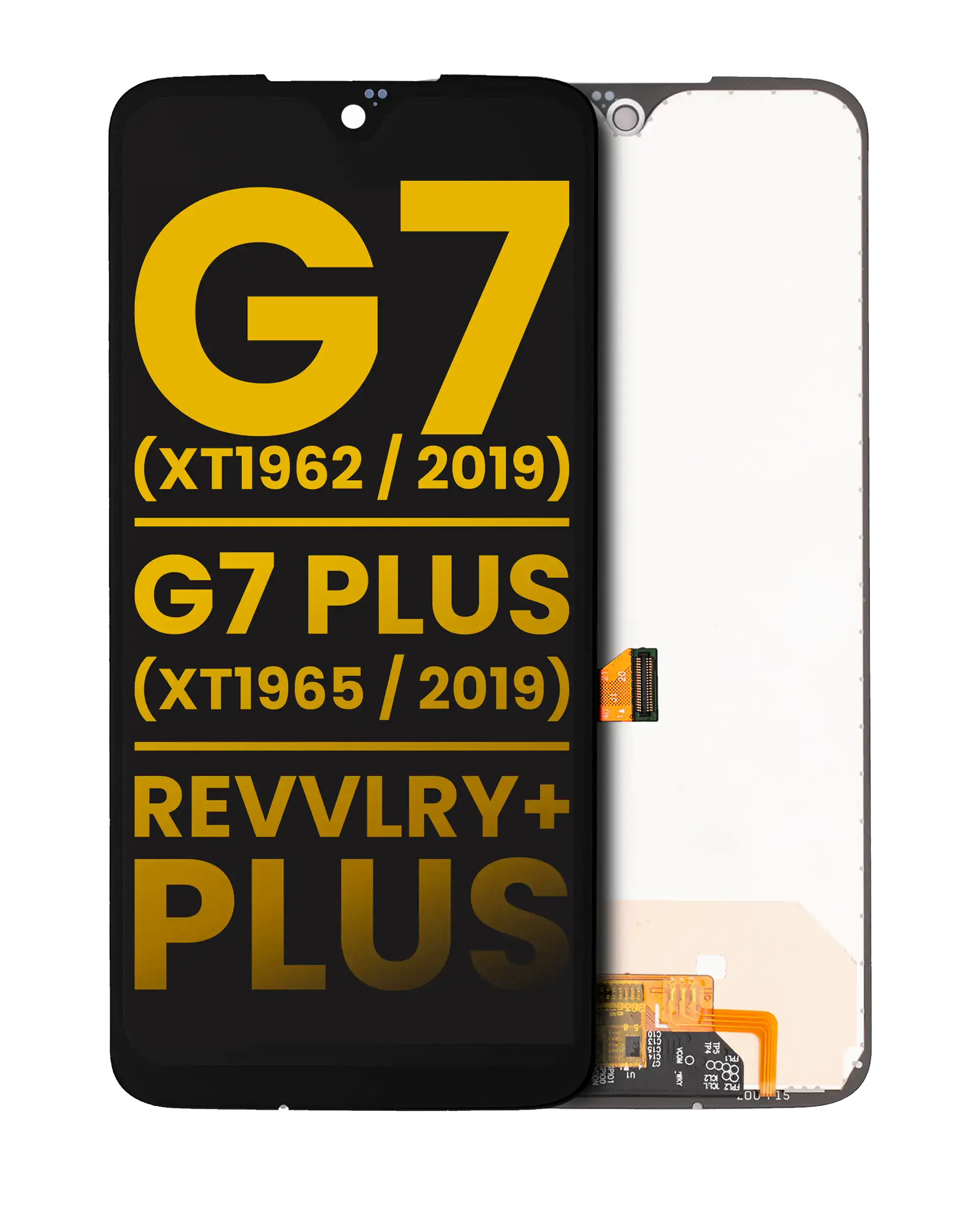 Frameless LCD Display for Motorola Moto G7 (XT1962/2019), G7 Plus (XT1965/2019) and T-Mobile Revvlry+ Plus (Refurbished) (All Colors)
