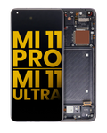 OLED-Display mit Rahmen für Xiaomi Mi 11 Pro / Mi 11 Ultra (Refurb.) (Schwarz)