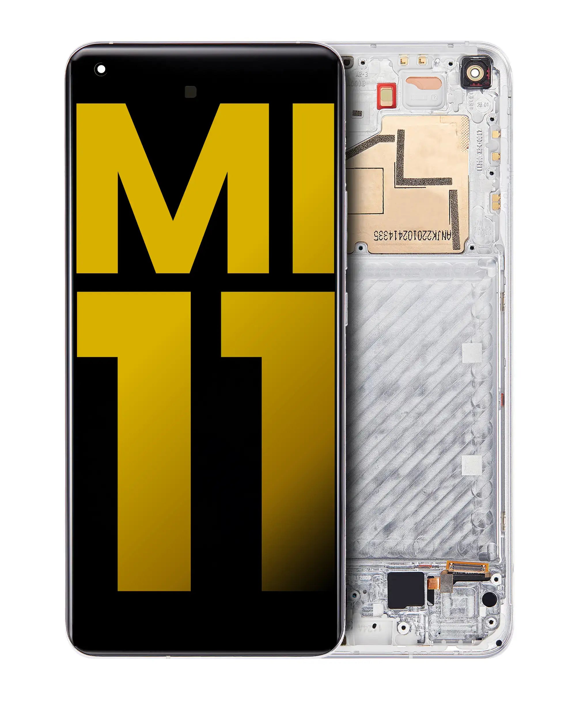 OLED-Display mit Rahmen für Xiaomi Mi 11 (Refurbished) (Cloud White)