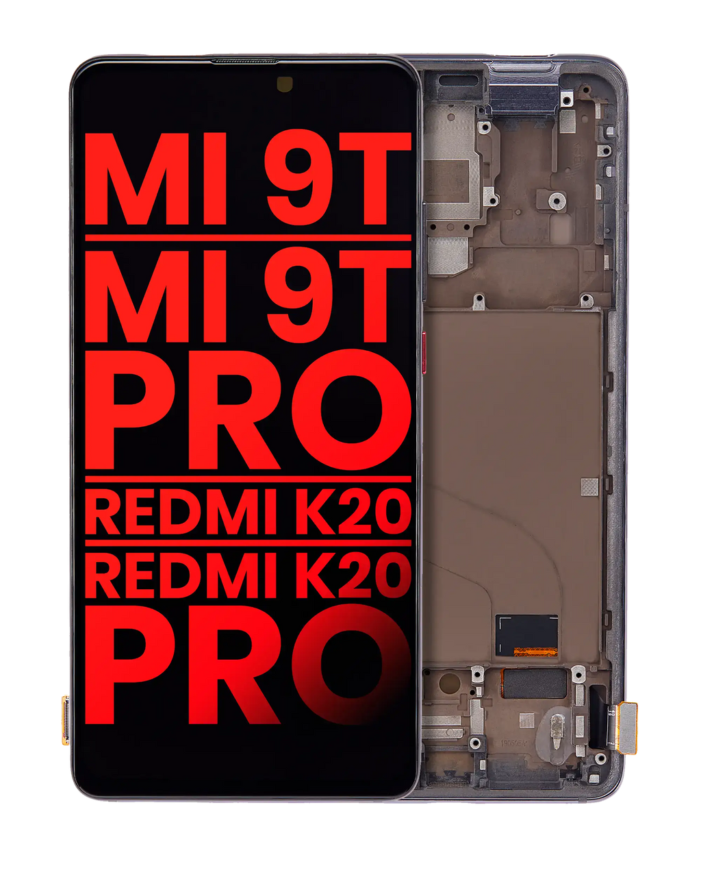 OLED-Display mit Rahmen für Xiaomi Mi 9T/Pro, Carbon Black, Qualität A