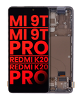 OLED-Display mit Rahmen für Xiaomi Mi 9T/Pro, Carbon Black, Qualität A