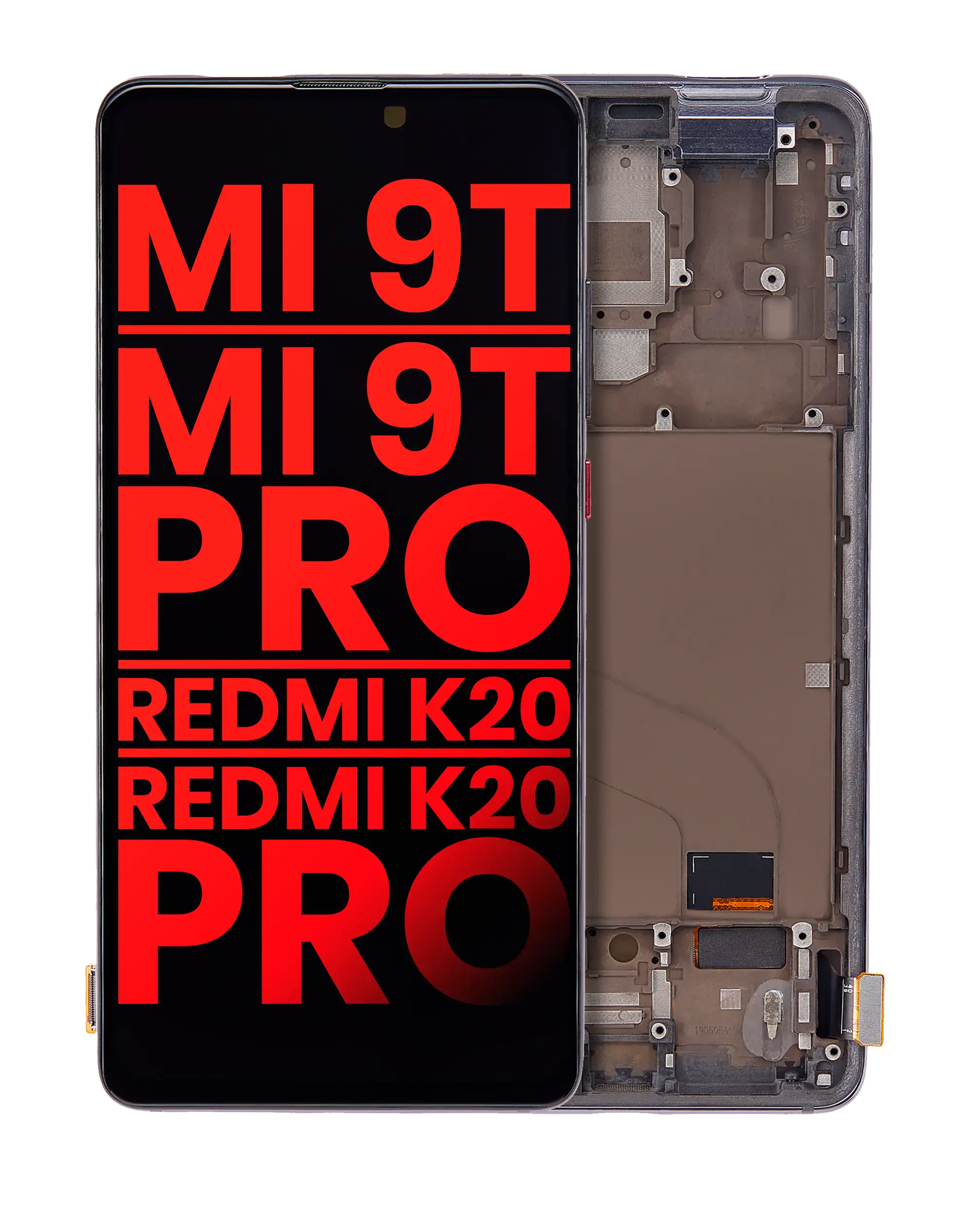 OLED-Display mit Rahmen für Xiaomi Mi 9T/Pro, Carbon Black, Qualität A