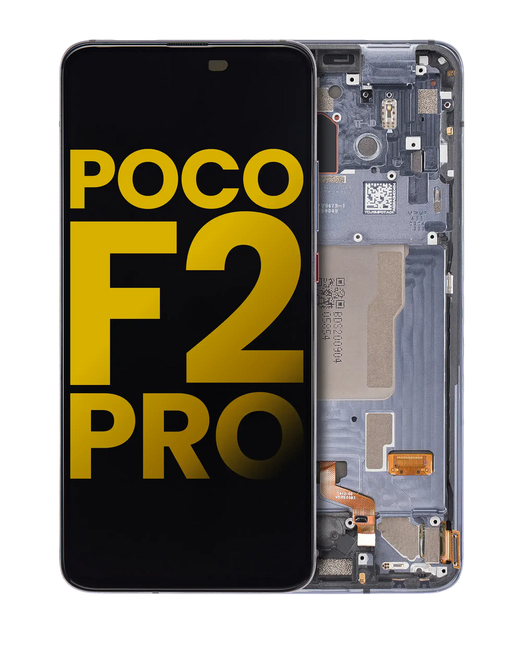 OLED-Display mit Rahmen für Xiaomi Poco F2 Pro/Redmi K30 Pro Refurbished Grau