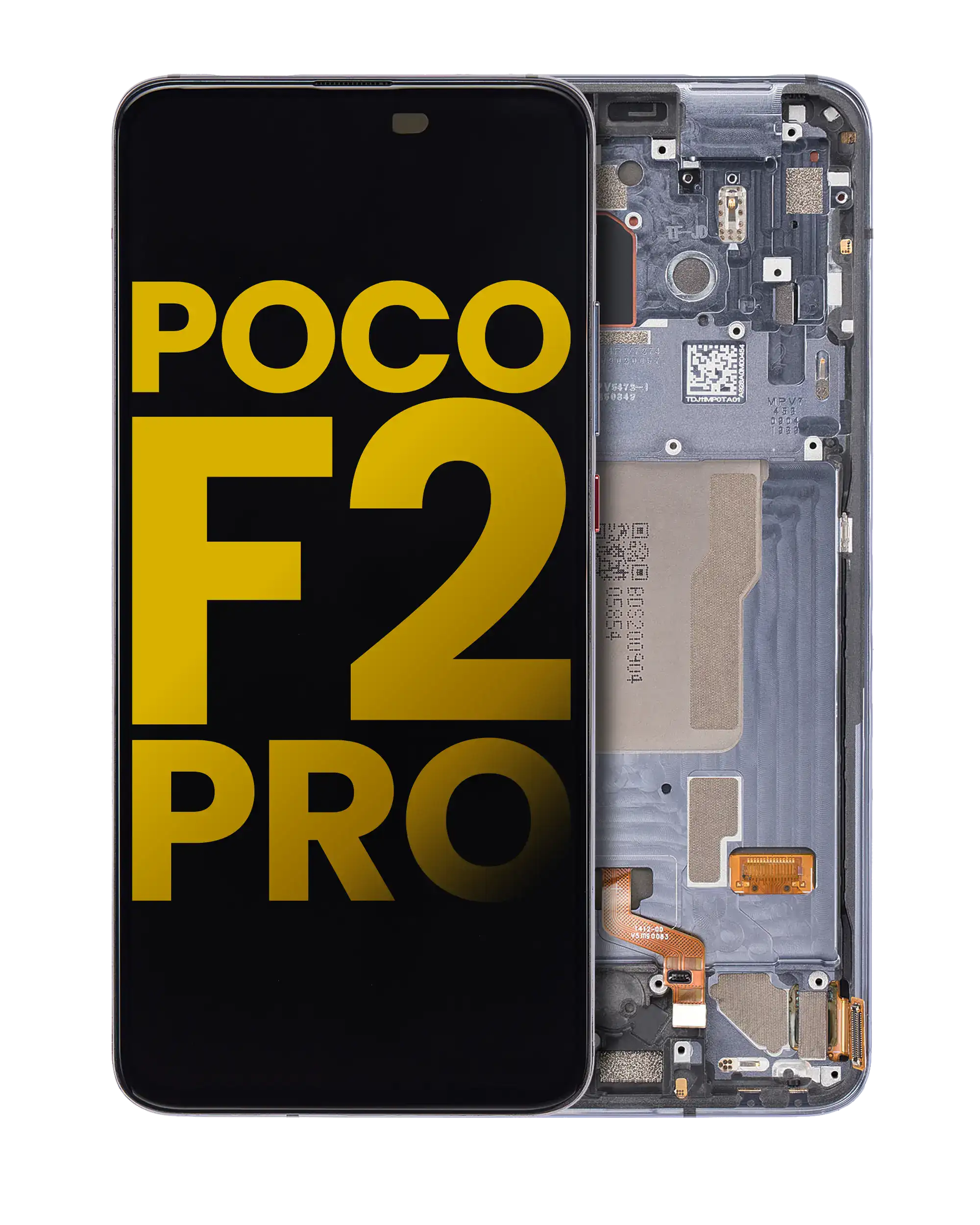 OLED-Display mit Rahmen für Xiaomi Poco F2 Pro/Redmi K30 Pro Refurbished Grau