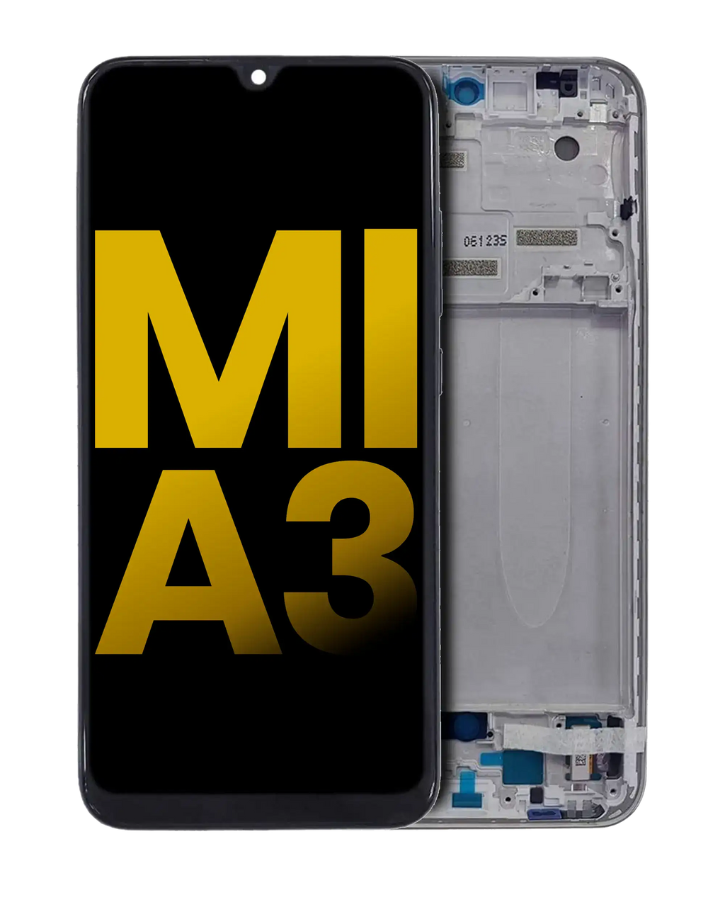 OLED-Display mit Rahmen für Xiaomi Mi A3 (Refurbished) (Silber)