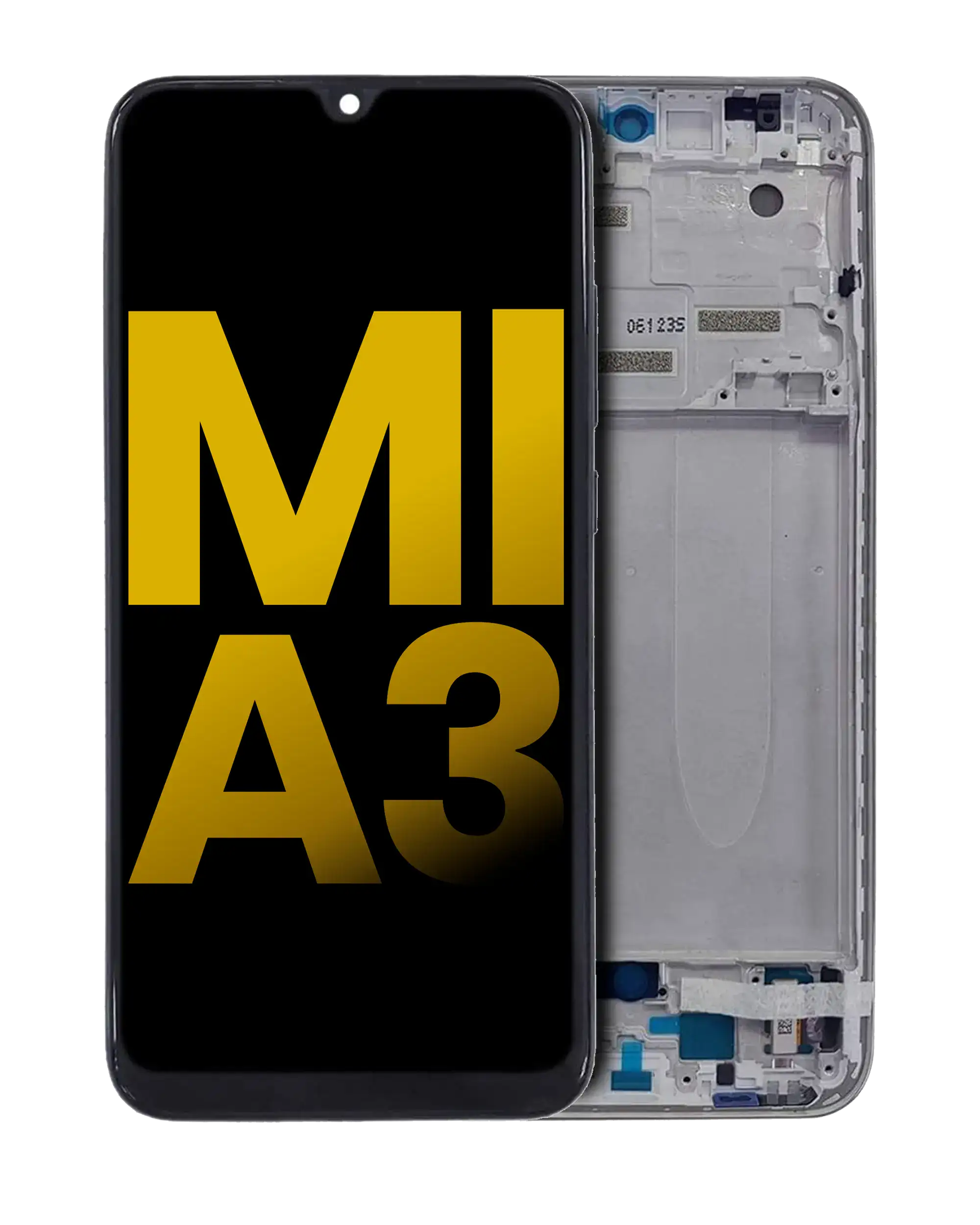 OLED-Display mit Rahmen für Xiaomi Mi A3 (Refurbished) (Silber)