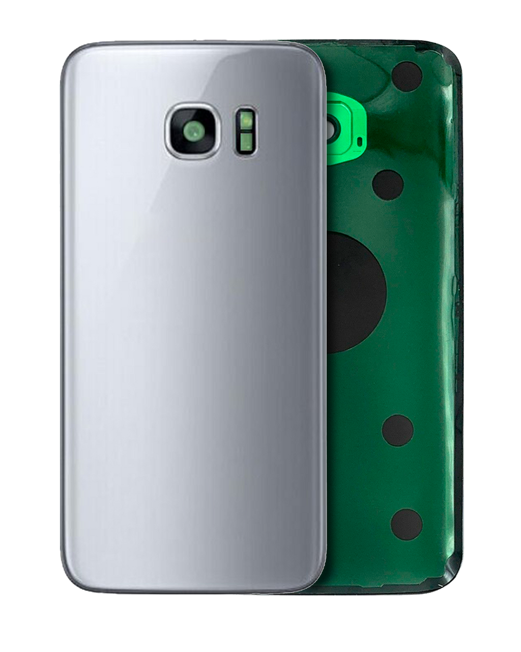 Back Cover with Camera Lens for Samsung Galaxy S7 (without logo) (Aftermarket Plus) (Silver)