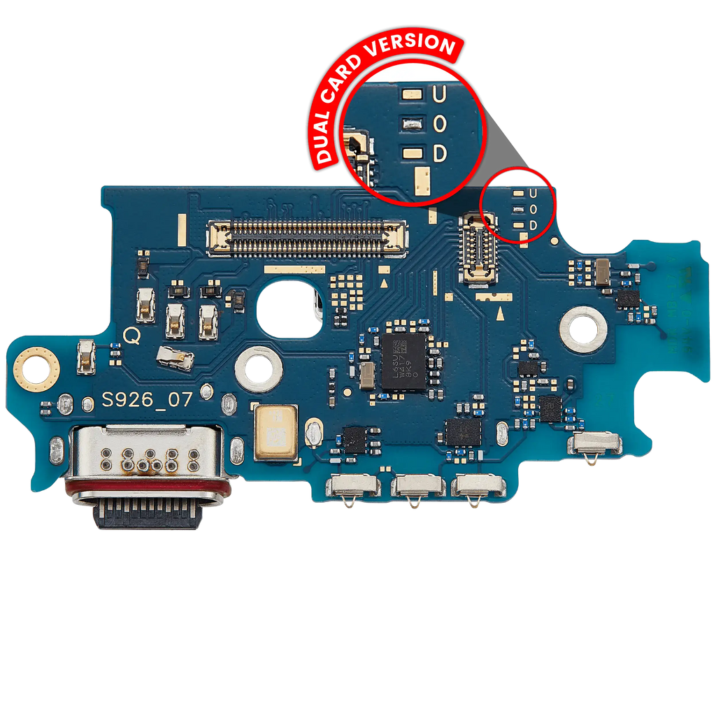 Charging Port Board with SIM Card Reader for Samsung Galaxy S24 Plus 5G (S9260) (Dual SIM Version) (Premium)