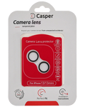 Casper Kamera-Objektivschutz für iPhone 13 / 13 Mini (Silber, Transparent)