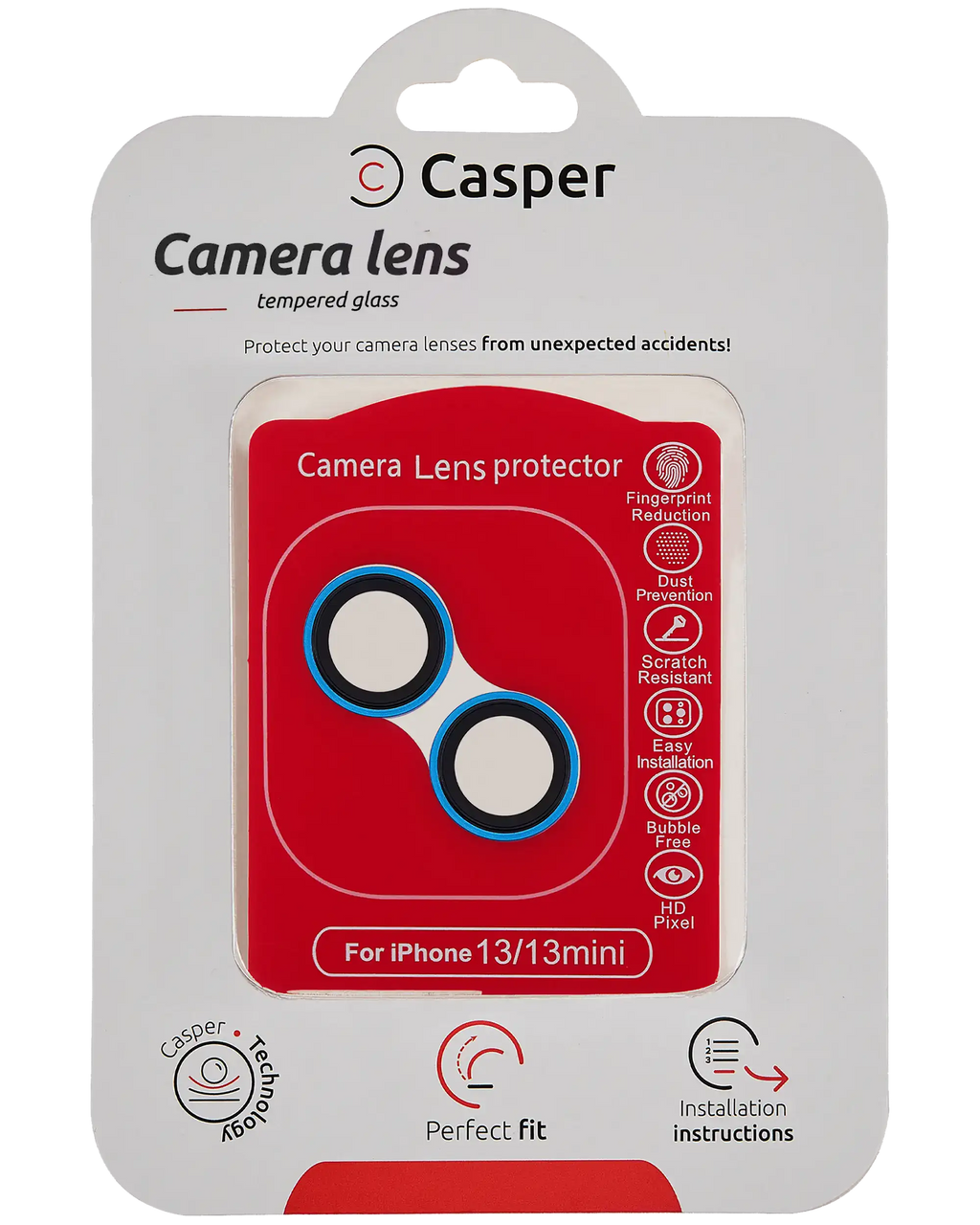 Casper Camera Lens Protector for iPhone 13 / 13 Mini (Blue) (Clear)