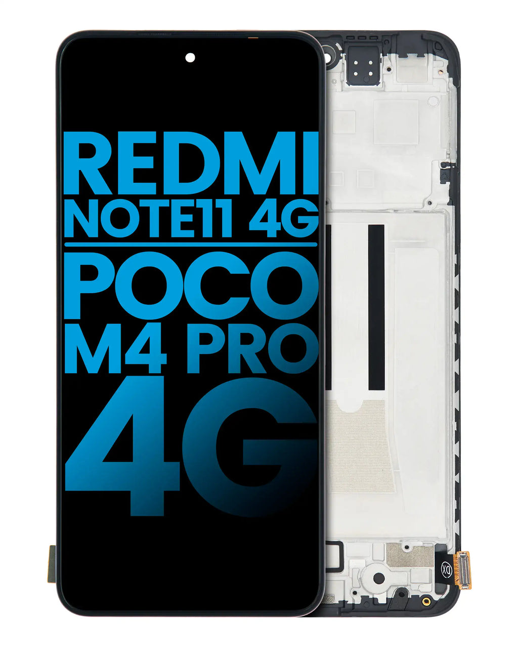 LCD-Display mit Rahmen für Xiaomi Redmi Note 11 (Aftermarket, alle Farben)