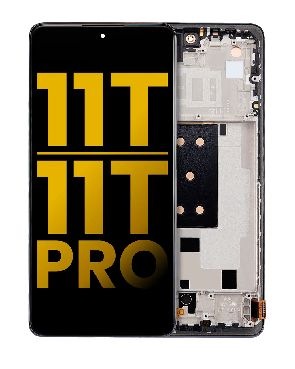 OLED Display with Frame for Xiaomi 11T / 11T Pro (Refurbished) (Meteorite Gray)