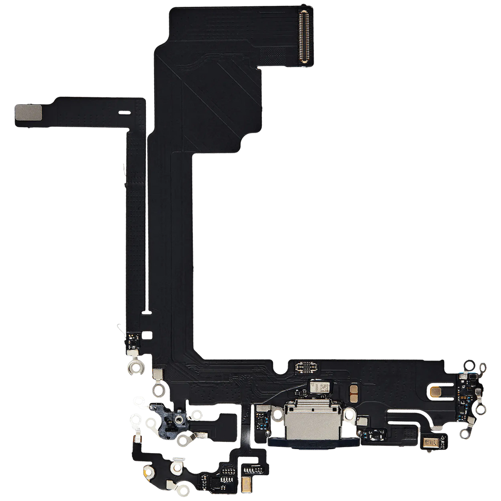 Ladebuchsen-Flexkabel für iPhone 15 Pro Max (Aftermarket Plus) (Blau Titanium)