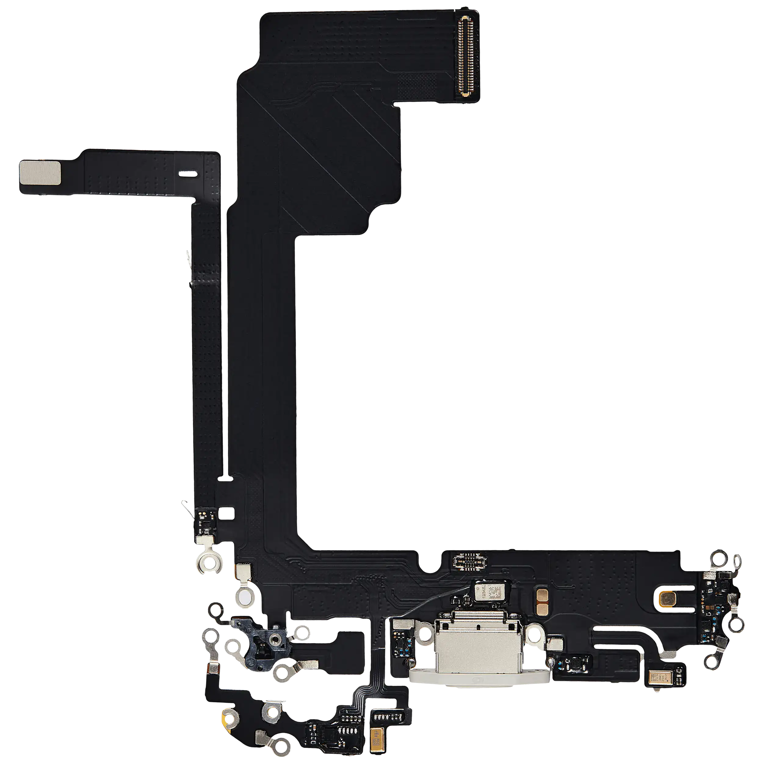 Ladebuchse-Flexkabel für iPhone 15 Pro Max (Aftermarket Plus) (Weiß Titanium)