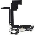 Charging Port Flex Cable for iPhone 15 Pro Max (Aftermarket Plus) (Black Titanium)