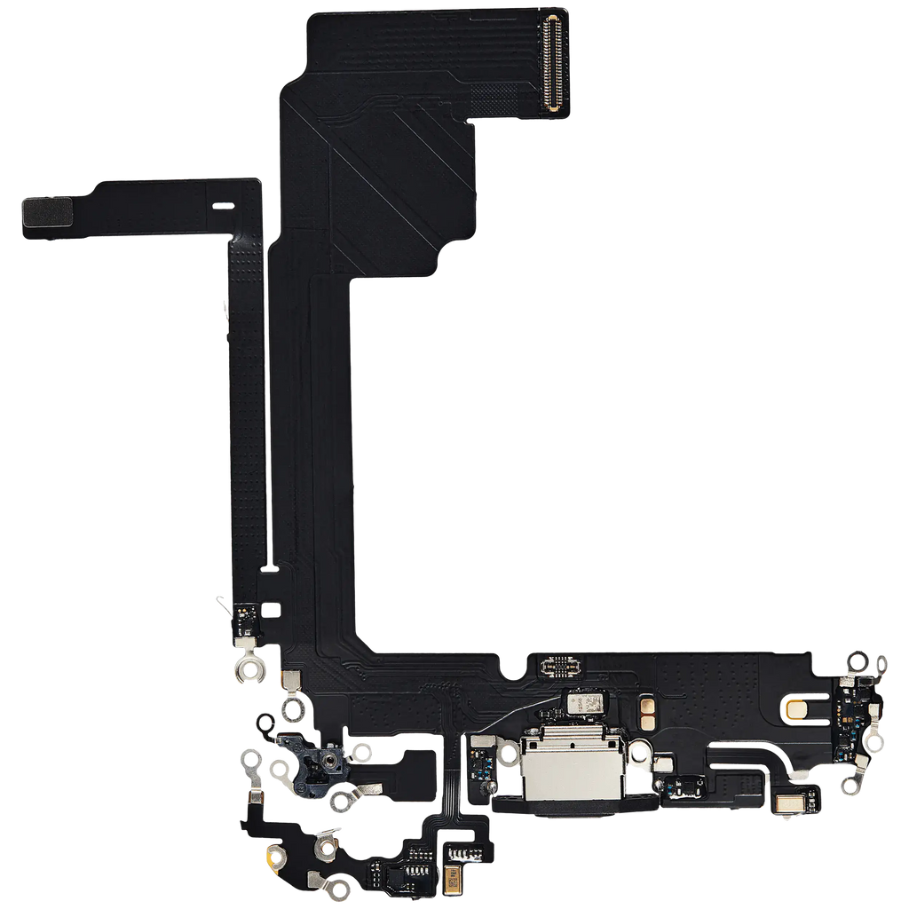 Ladebuchse Flexkabel für iPhone 15 Pro Max (Aftermarket Plus) (Schwarz Titanium)