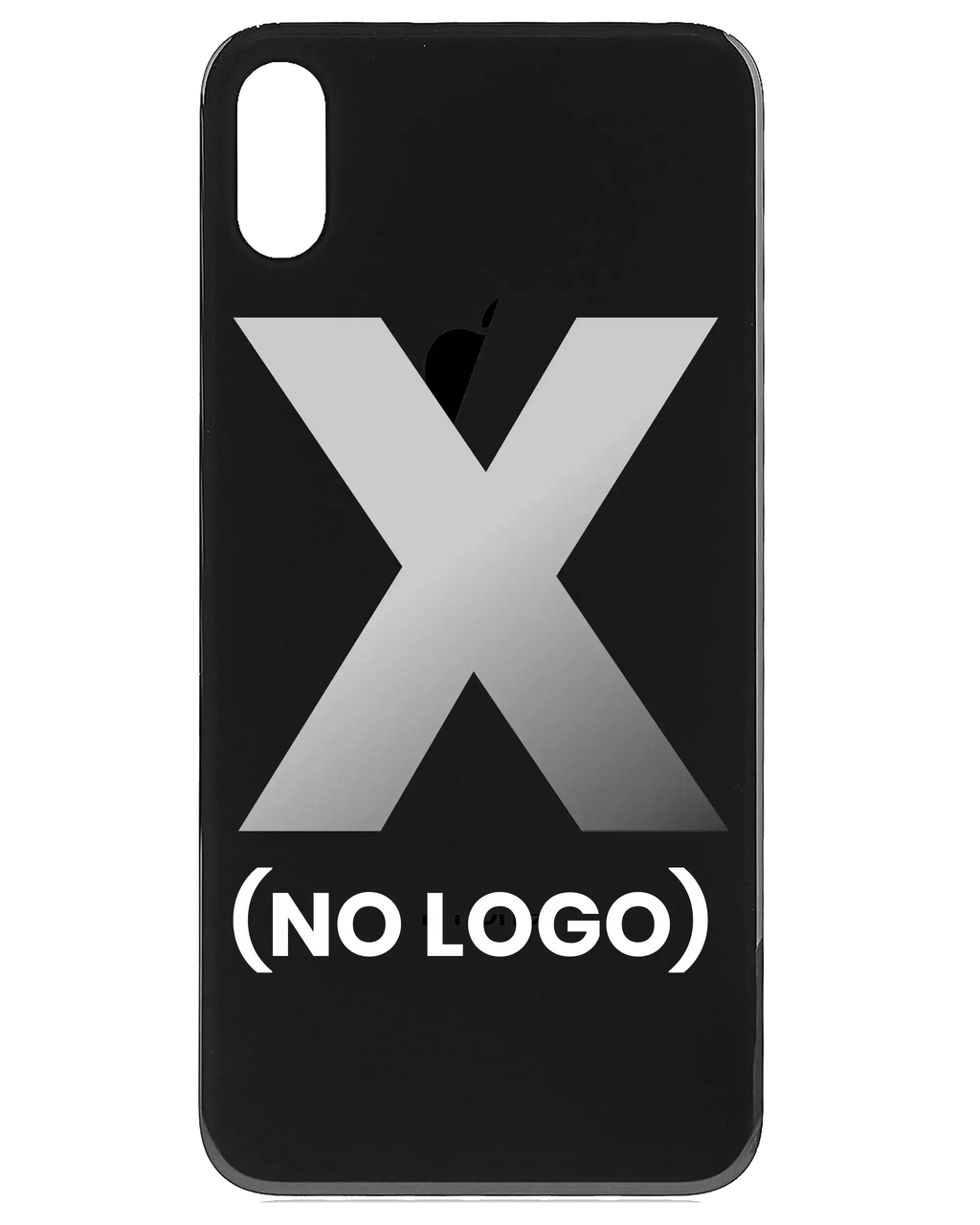 Backcover Glass für iPhone X (ohne Logo) (Space Grau)