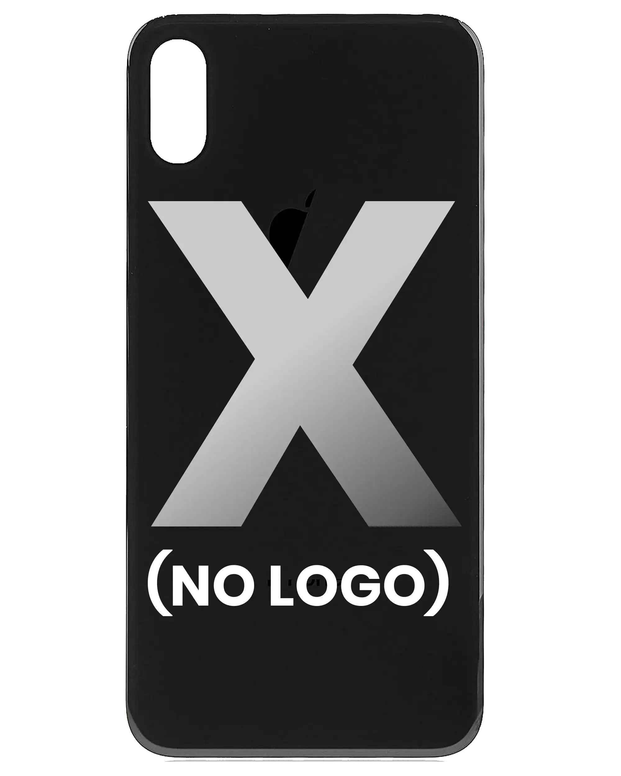 Backcover Glass für iPhone X (ohne Logo) (Space Grau)