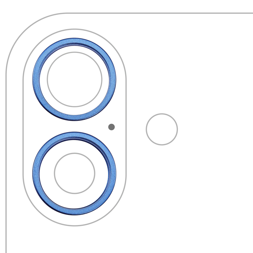Kamera-Rahmenring hinten für iPhone 16 / 16 Plus (Ultramarine) (2er-Set)