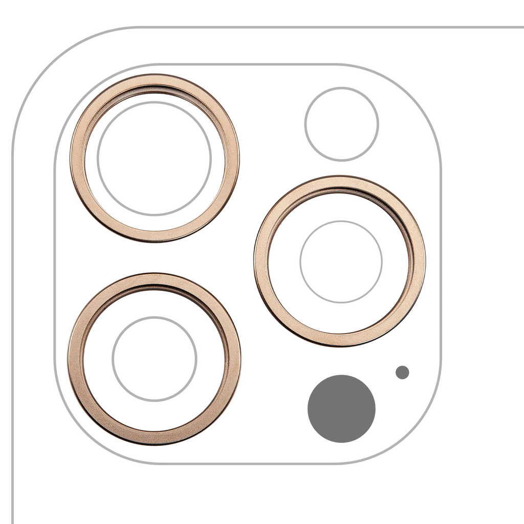 Rear Camera Lens Protector Ring for iPhone 16 Pro / 16 Pro Max (Desert Titanium) (3-Pack)