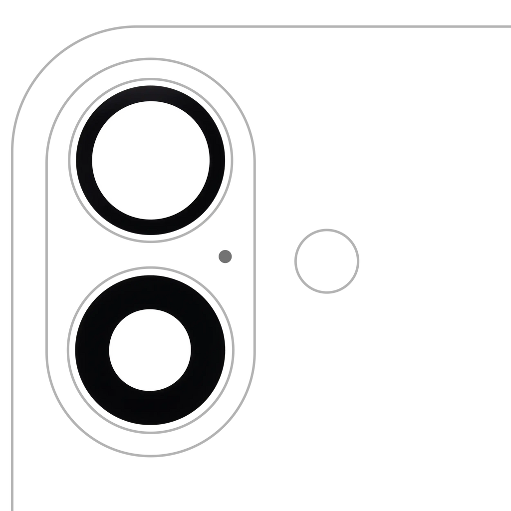 Kameraglas hinten mit Kleber iPhone 16/16 Plus 2er Set Premium Saphirglas