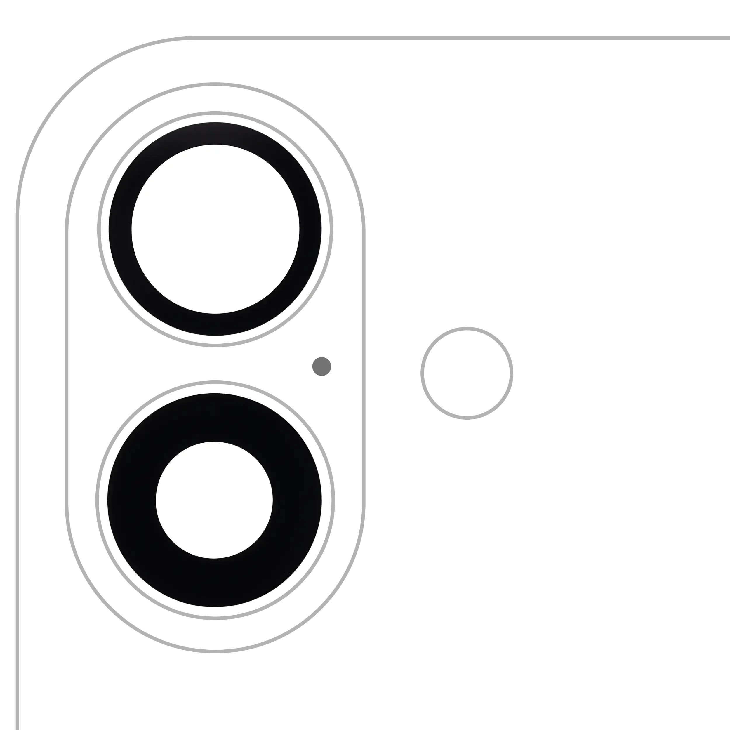 Kameraglas hinten mit Kleber iPhone 16/16 Plus 2er Set Premium Saphirglas