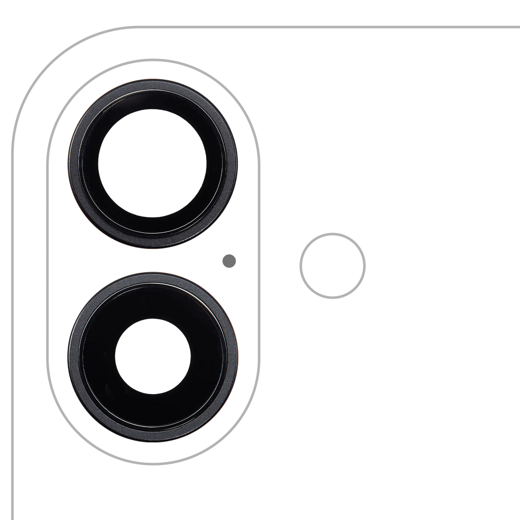 Kameralinse hinten m. Halterung für iPhone 16/16 Plus Schwarz 2er Set Premium