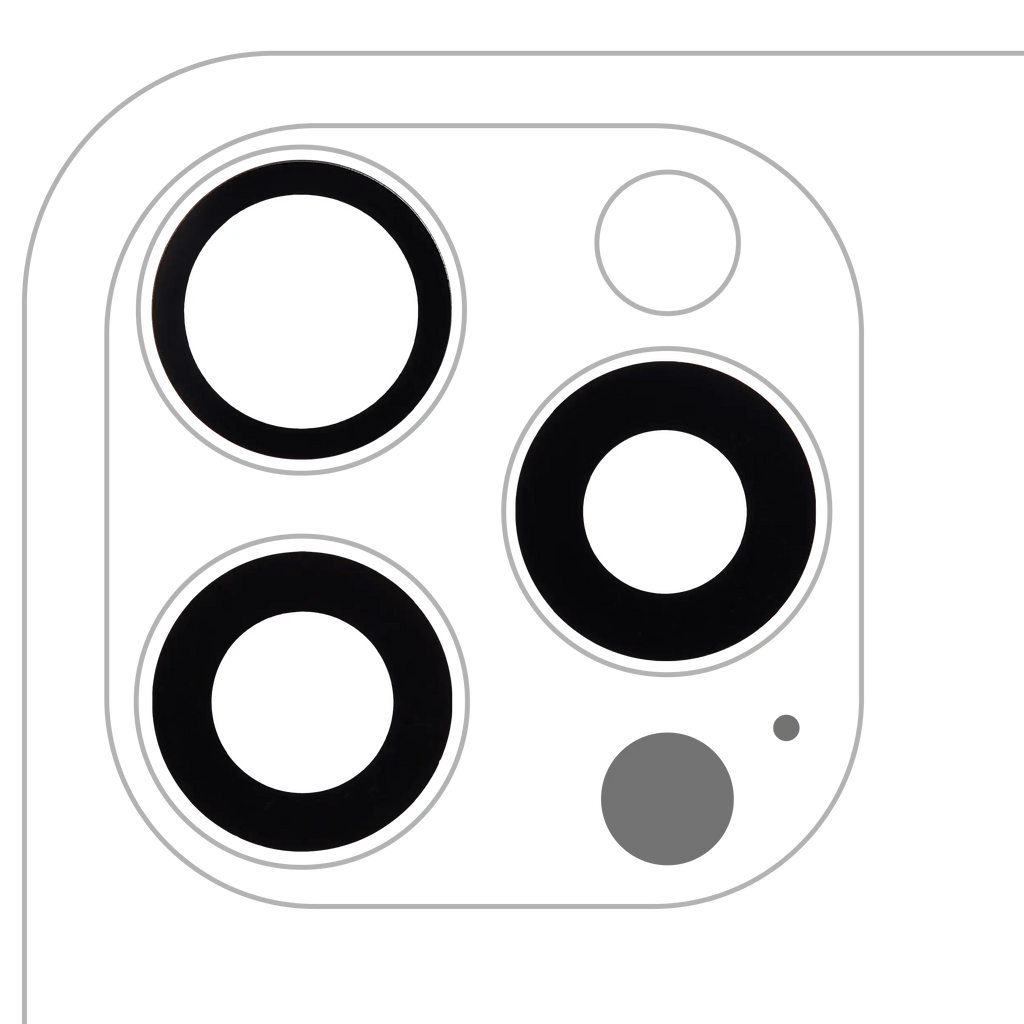 Rear Camera Lens (Glass Only) with Adhesive for iPhone 16 Pro / 16 Pro Max (3-piece set) Premium (10-pack) Genuine Sapphire
