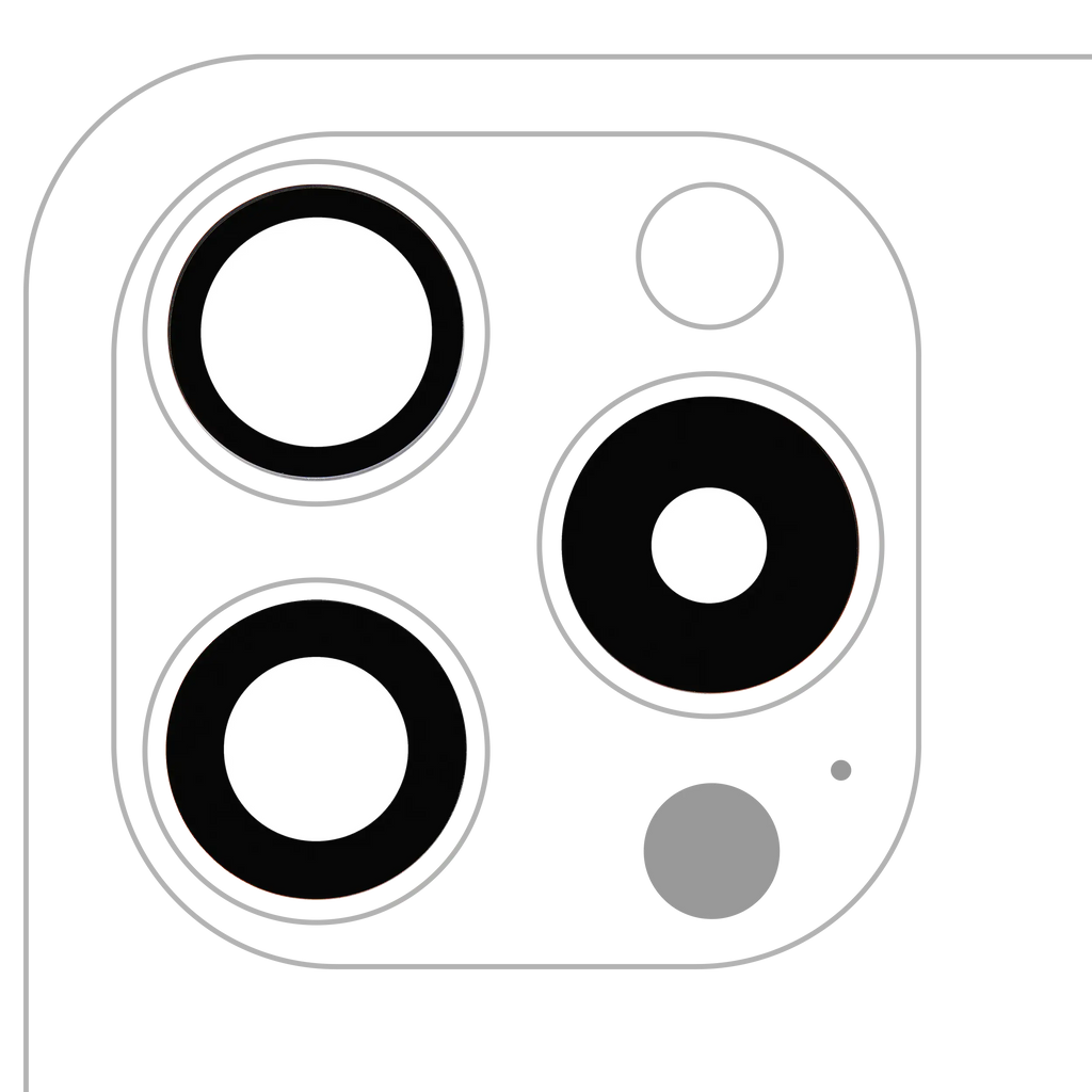 Rear Camera Lens (Glass Only) with Adhesive for iPhone 15 Pro (3-Piece Set) (Aftermarket Plus)