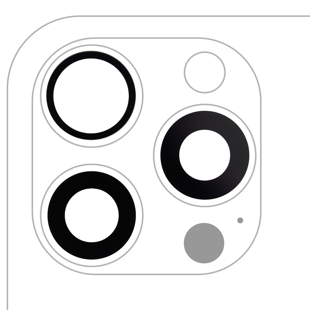 Camera Glass Rear (only) with Adhesive for iPhone 15 Pro Max (3-pack) (Aftermarket Plus)