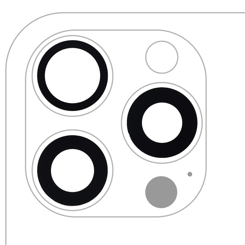 Rear Camera Lens (Glass Only) with Adhesive for iPhone 15 Pro Max – 3-Piece Set (Premium, Real Sapphire)