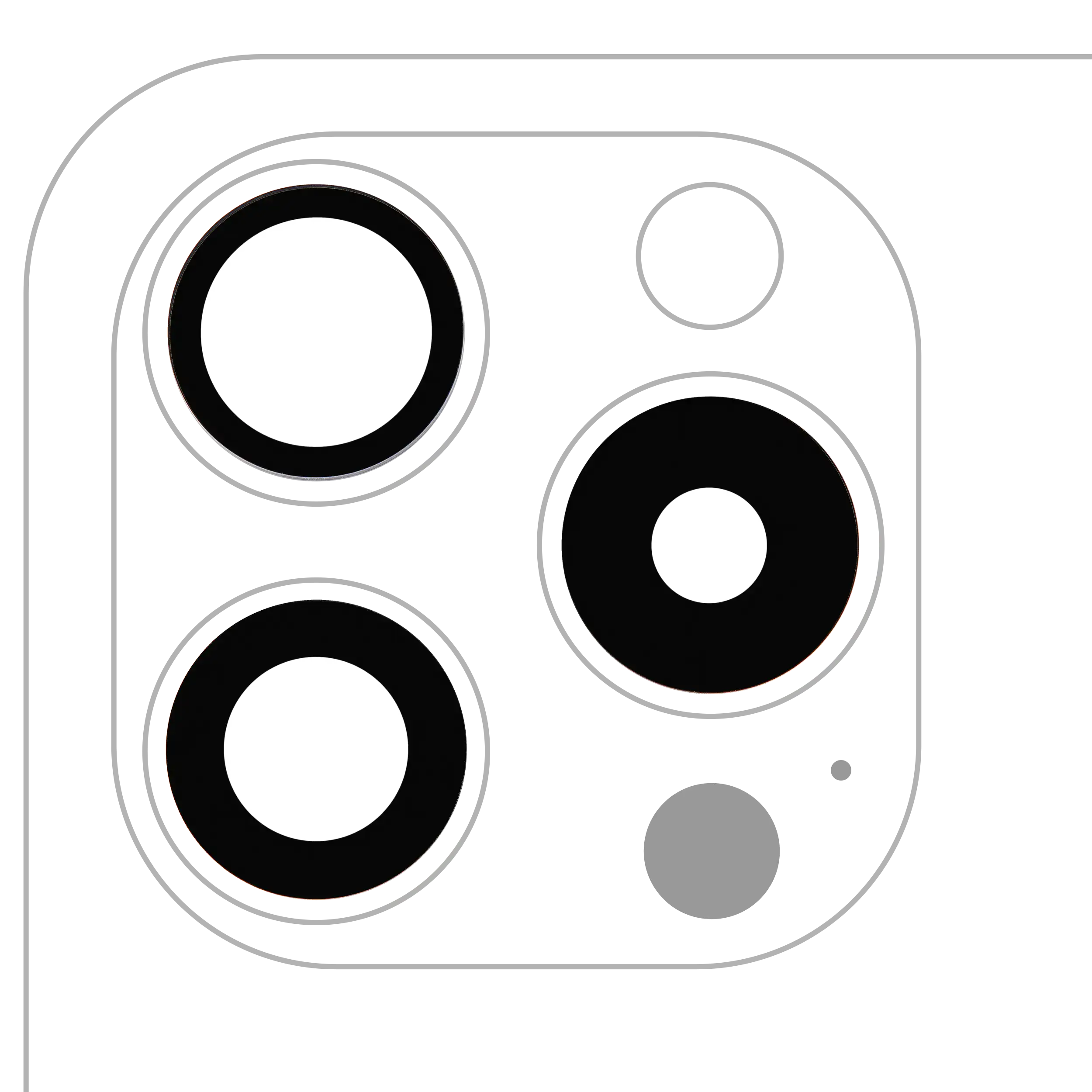 Rear Camera Lens (Glass Only) with Adhesive for iPhone 15 Pro (3-piece set) (Premium) (Real Sapphire)