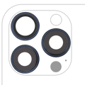 Kameralinse hinten mit Halterung Rahmen iPhone 15 Pro Max Premium Blau Titan