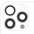 Rear Camera Lens Set with Holder and Bezel for iPhone 15 Pro Max (3-Piece, Premium, White Titanium)