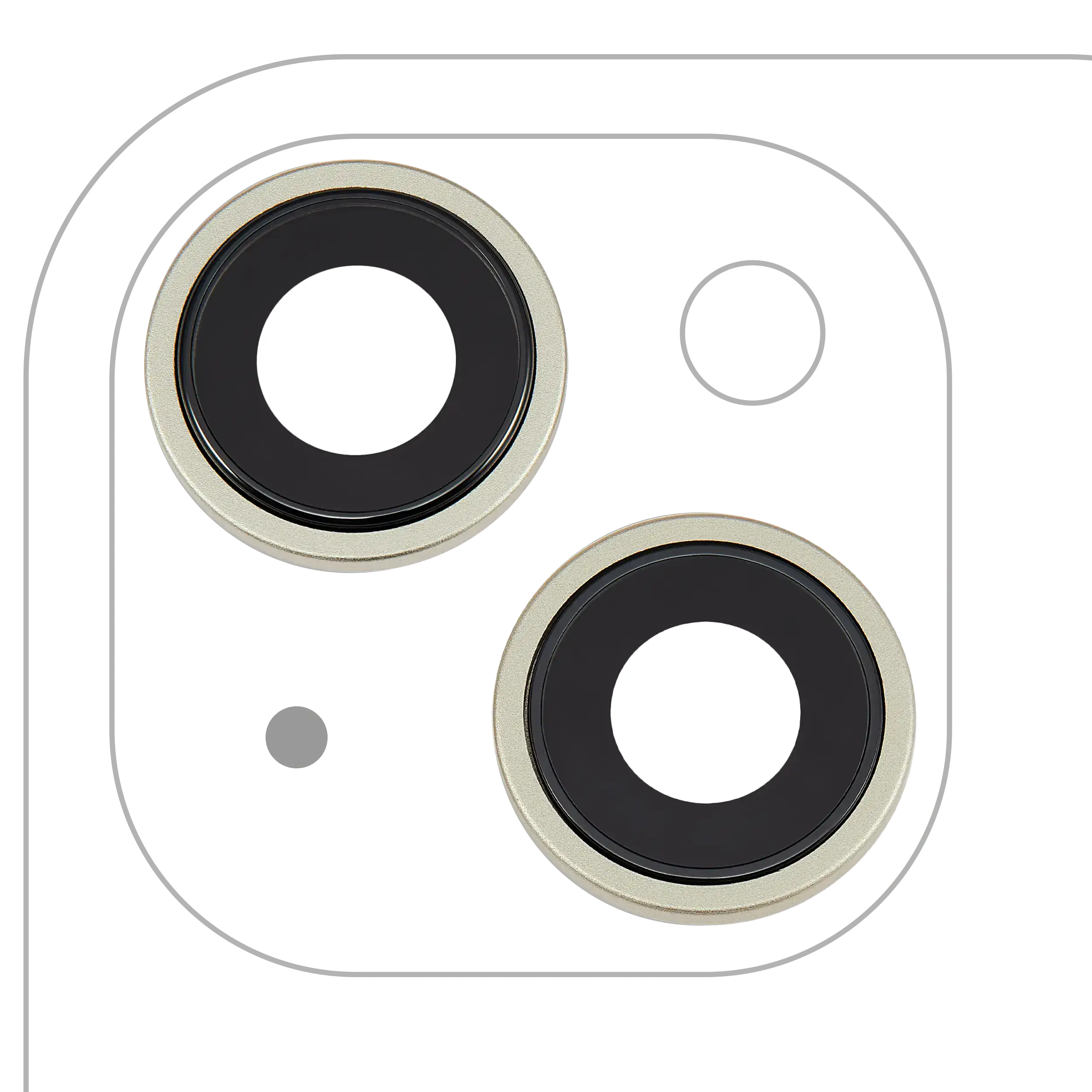 Kameralinse hinten mit Halterung & Rahmen für iPhone 15/15 Plus Premium Gelb