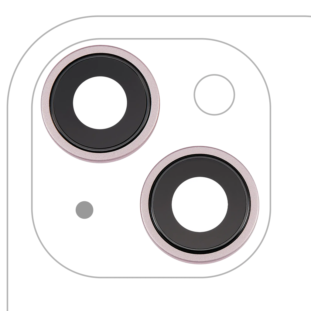 Kameralinse hinten mit Halterung+Rahmen für iPhone 15/15 Plus Premium Pink