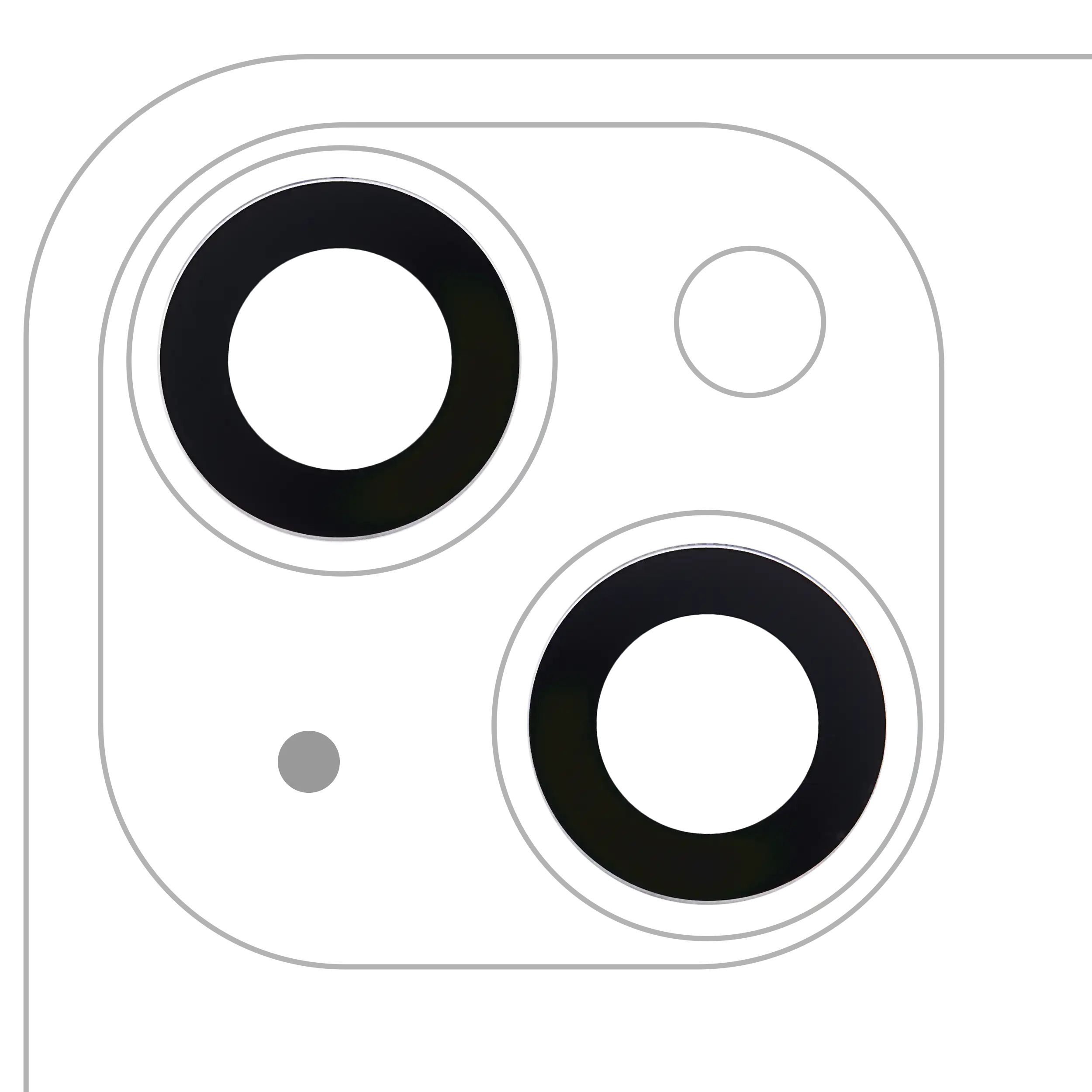 Kameralinse hinten mit Klebstoff für iPhone 14/15/Plus (2er-Set) Premium Saphir